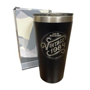 Sodilly Insulated Coffee Tumbler with Lid- "Made To Perfection-Vintage 1984"